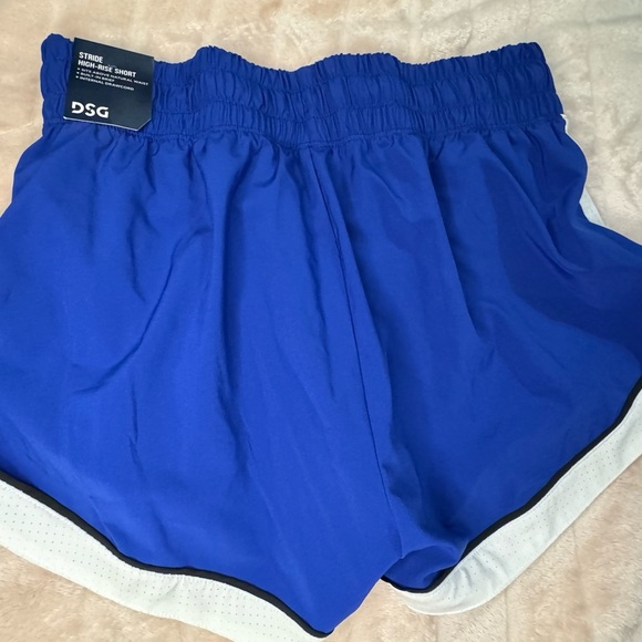 DSG Royal Blue & White Women's High-Rise Athletic Shorts - Picture 2 of 3